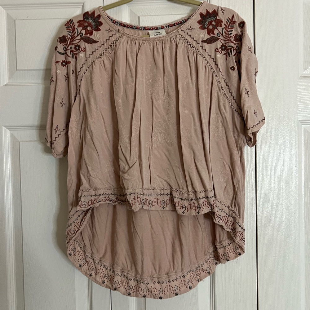 Blush pink blouse
